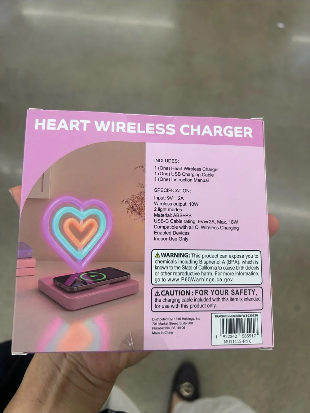 NWT Heart Wireless Charger